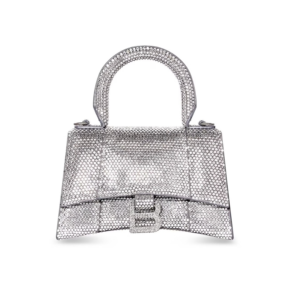 Balenciaga HOURGLASS XS HANDBAG WITH RHINESTONES